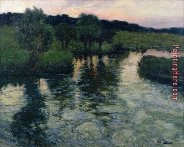Fritz Thaulow Landscape with a River